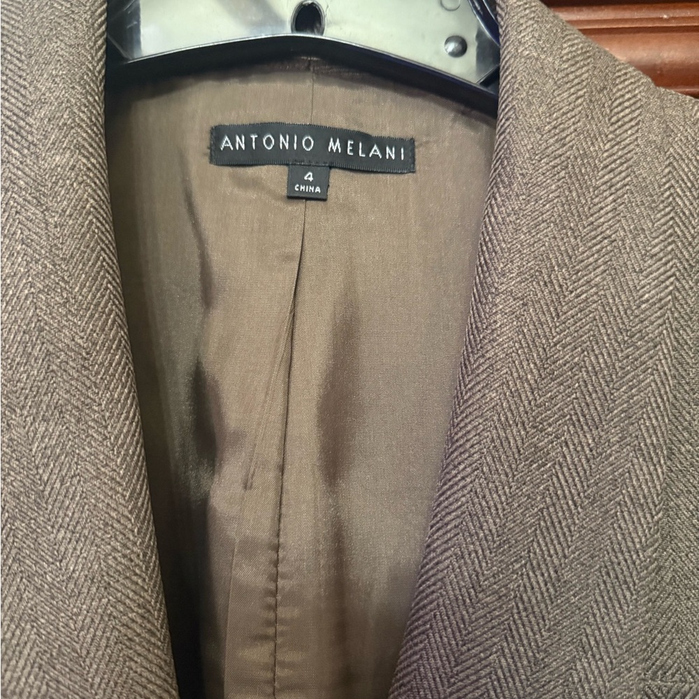 ANTONIO MELANI Brown Blazer and Skirt Set - Picture 2 of 4